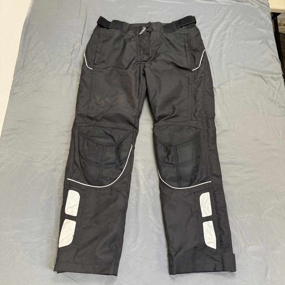 Fly Racing Men Black Motorcycle Riding Pants Padded Knee Removable Liner Size 38